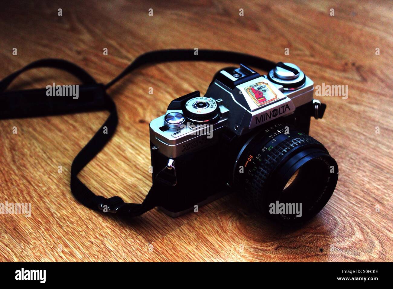 Old minolta camera Stock Photo