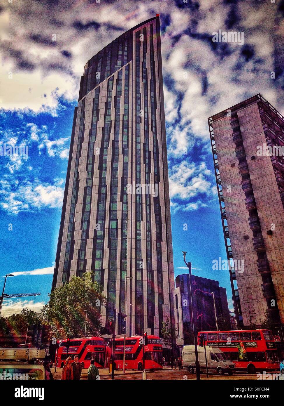 The Strata building Elephant and Castle London. - Smartphone Captured Stock Image