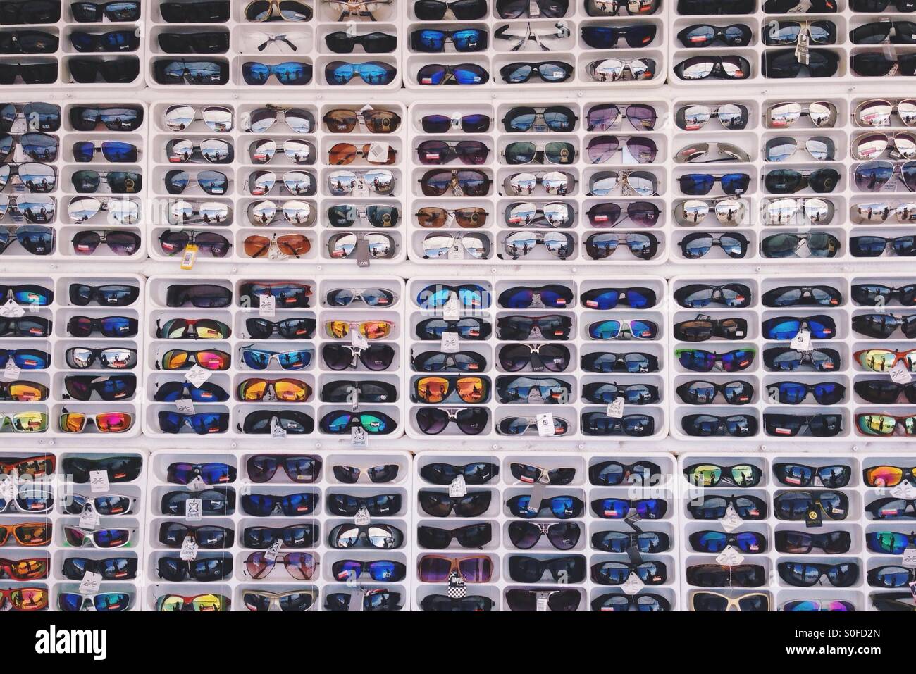 Sunglasses Grid Stock Photo