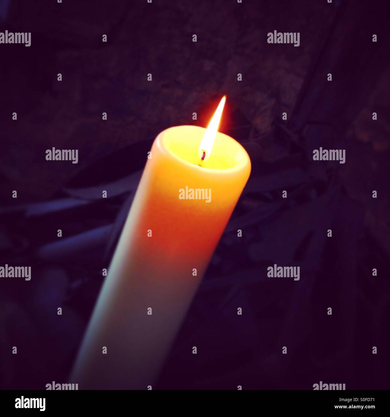 Candle in a church - Smartphone Captured Stock Image