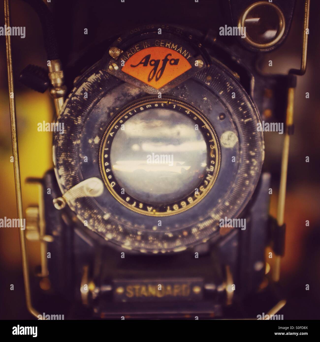 Say cheese - a vintage camera - Smartphone Captured Stock Image