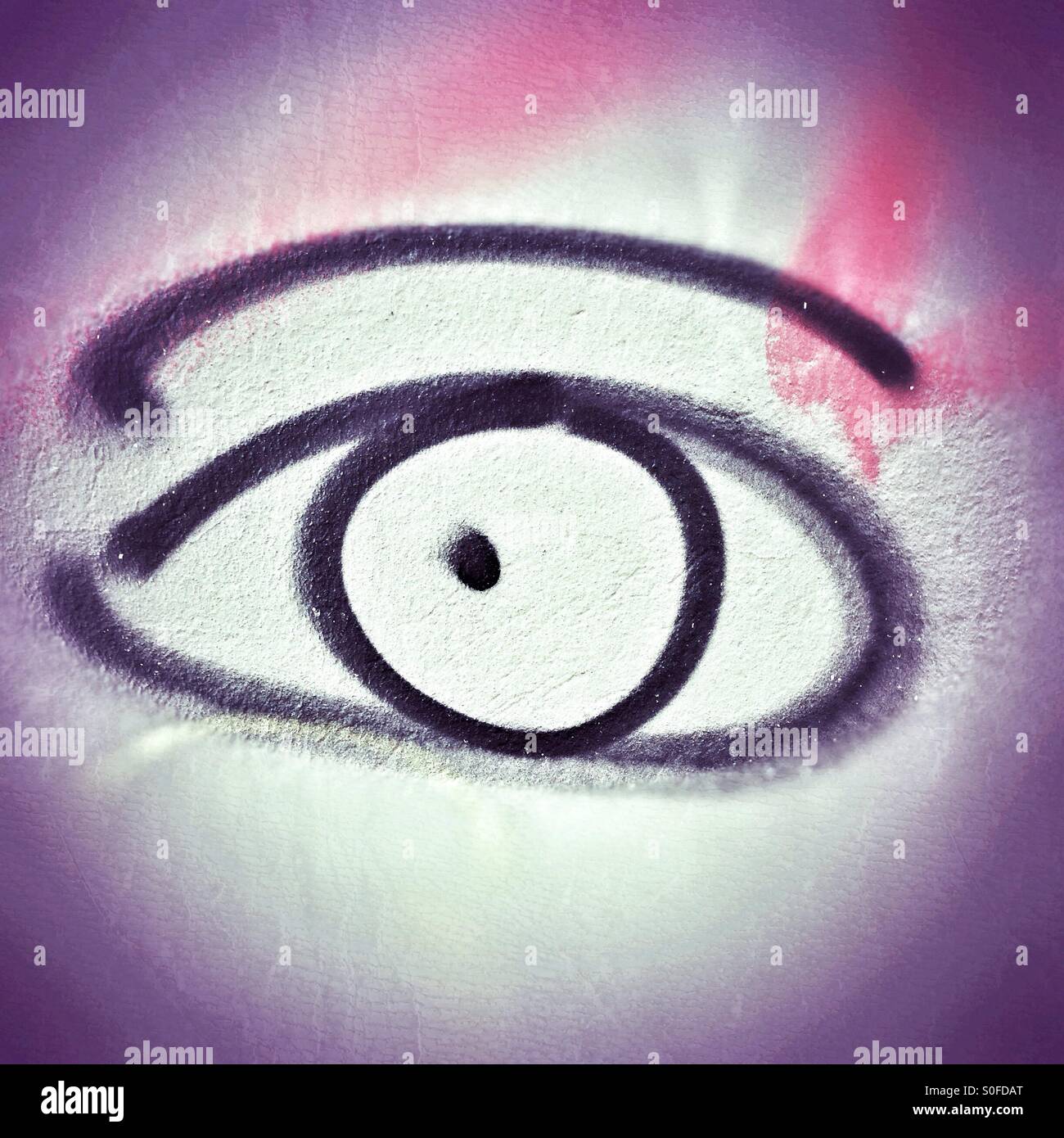 Eye Graffiti - Smartphone Captured Stock Image
