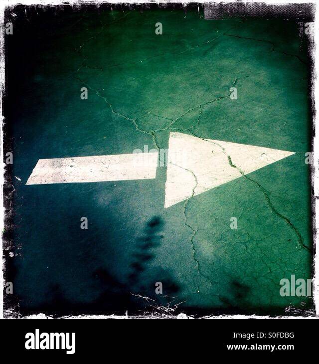 Right pointing arrow - Smartphone Captured Stock Image