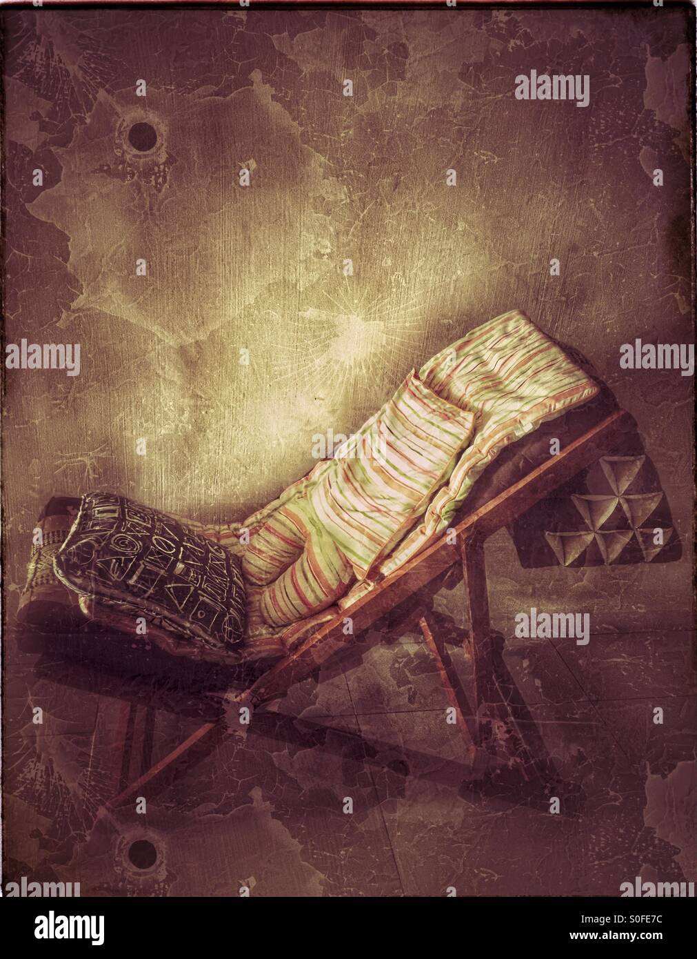 An old man's chair. - Smartphone Captured Stock Image