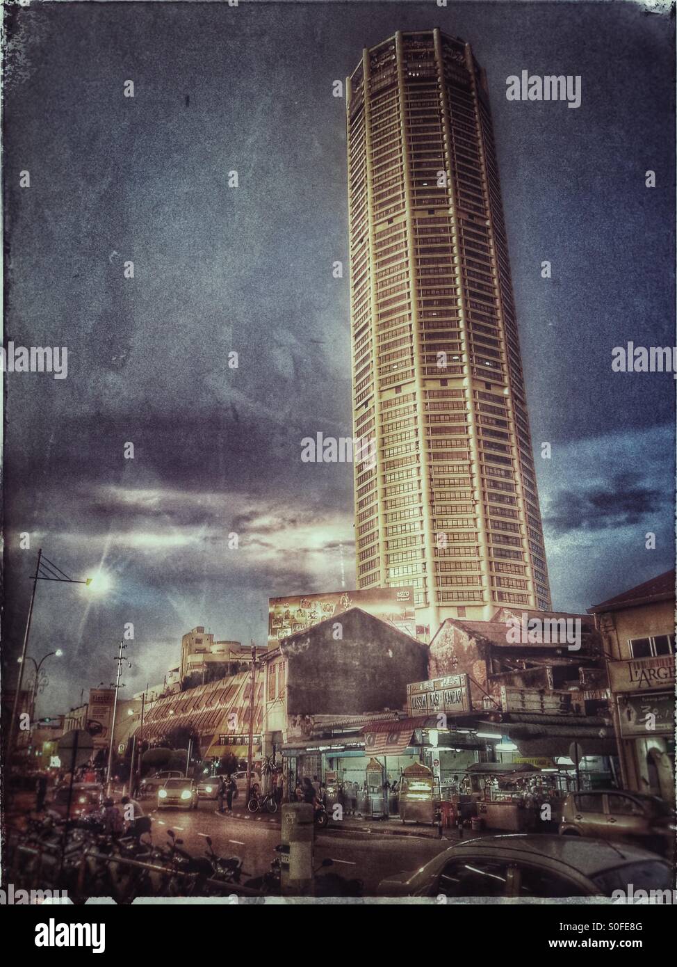 Penang island town center. - Smartphone Captured Stock Image