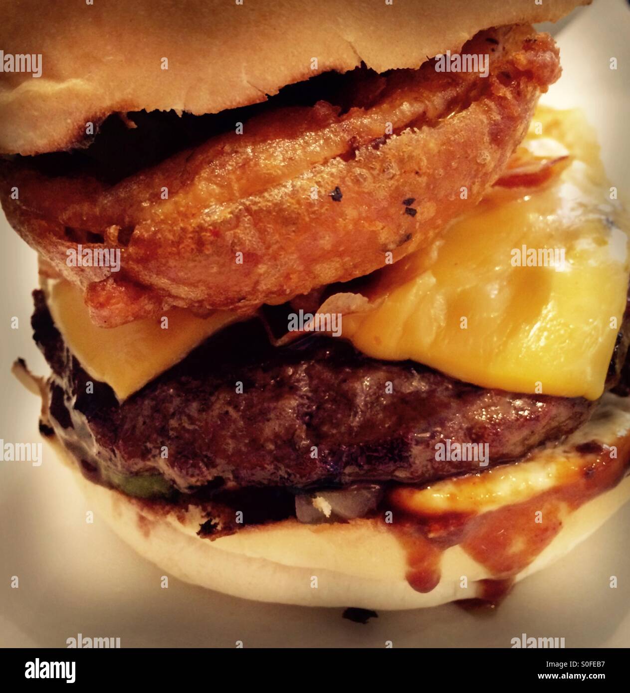 Cheeseburger - Smartphone Captured Stock Image