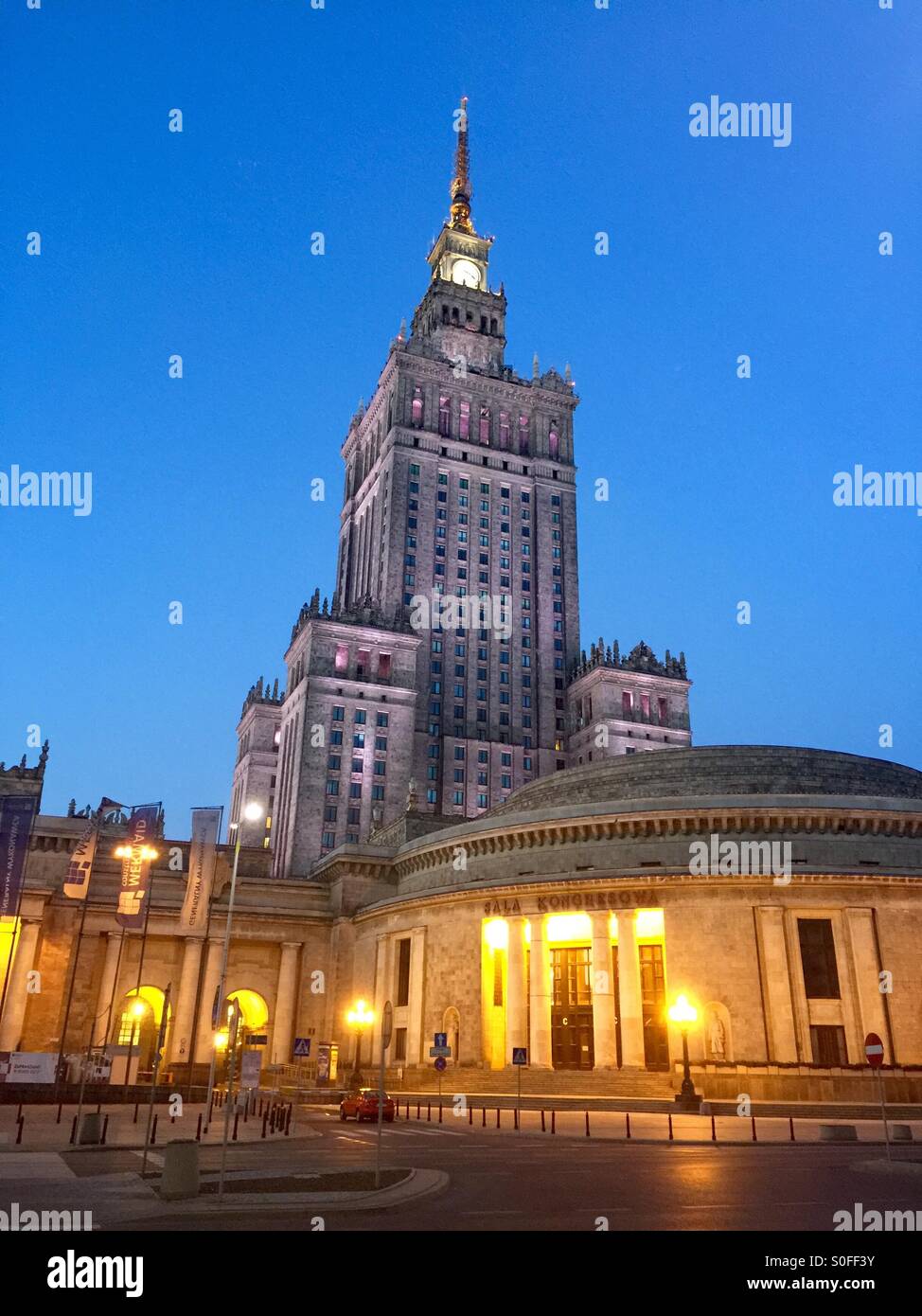 Palac Kultury i Nauki w Warszawie Stock Photo