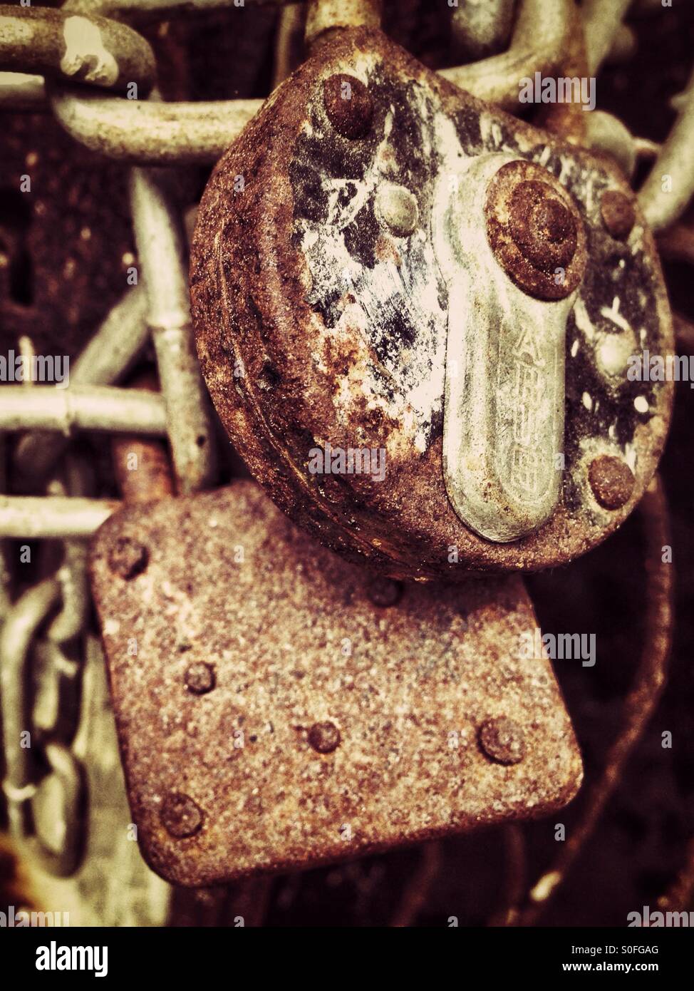 Two Old locks - Smartphone Captured Stock Image