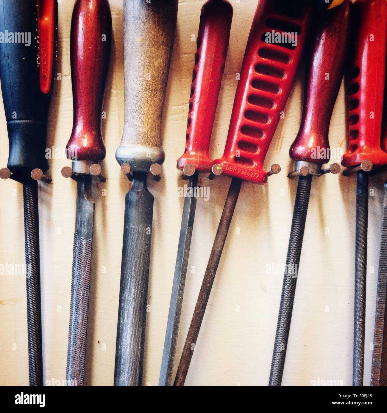 Metal files - Smartphone Captured Stock Image