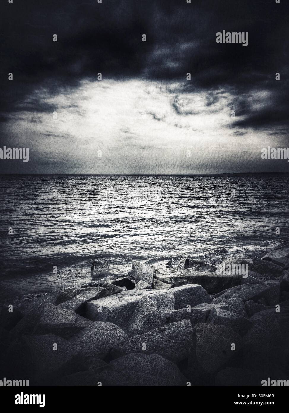 Moody seascape Sassnitz Rugen Island Germany - Smartphone Captured Stock Image