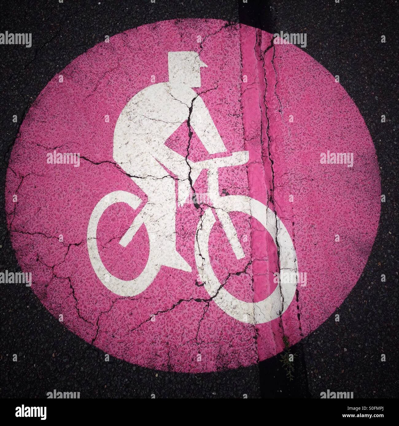 Bicycle sign - Smartphone Captured Stock Image