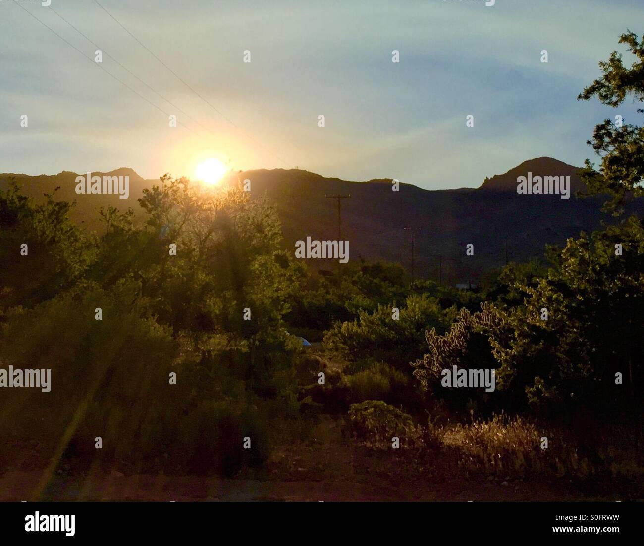 Summer Solstice Sunrise - Smartphone Captured Stock Image