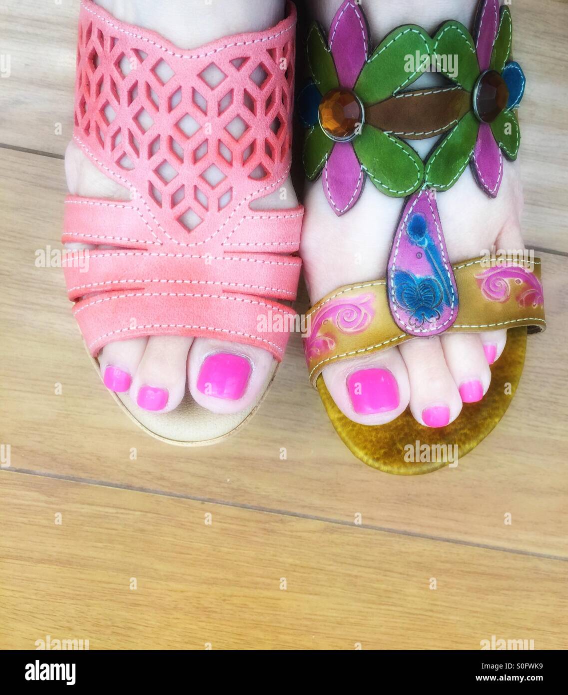 Summer sandals - Smartphone Captured Stock Image