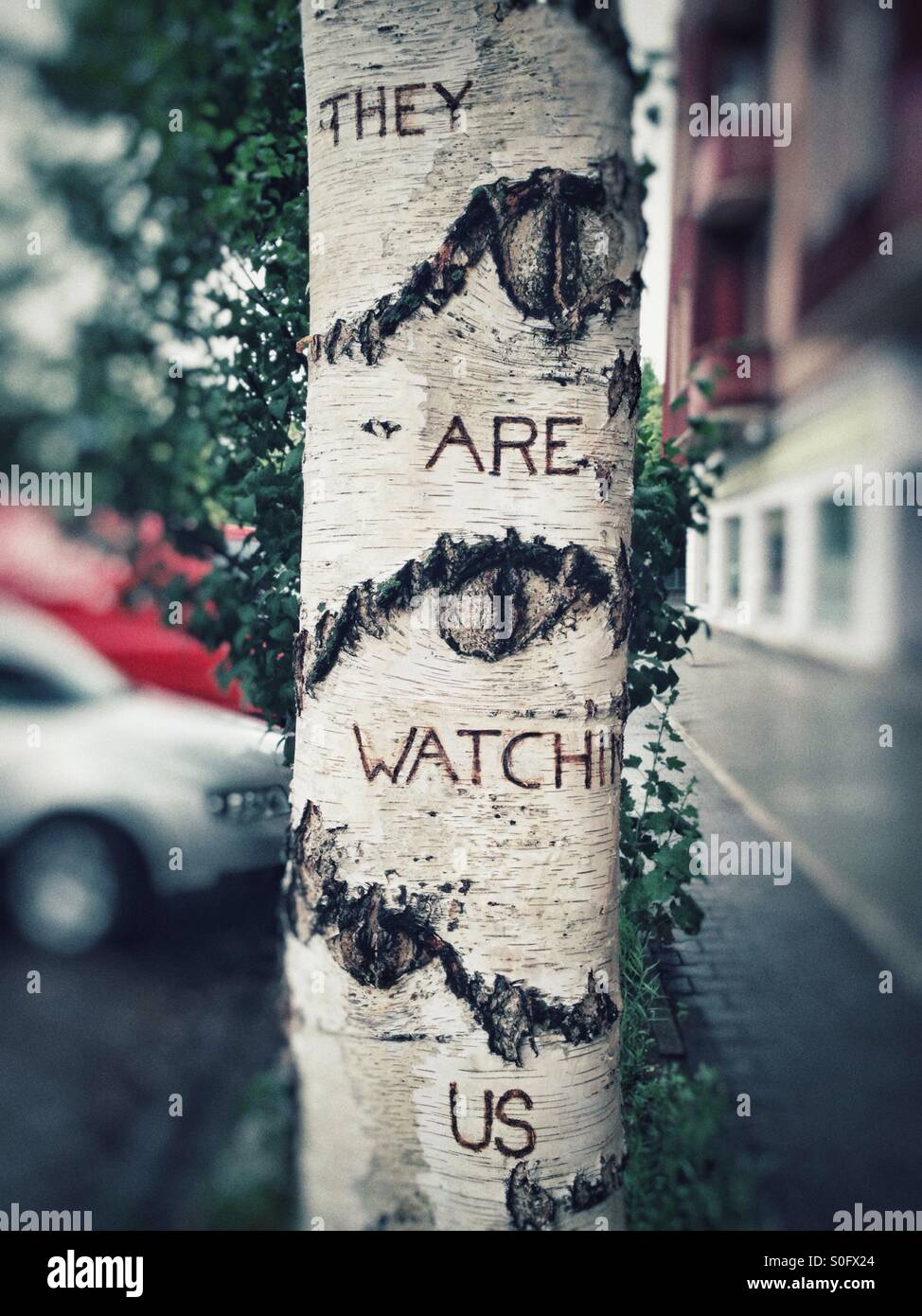 Surveillance - Smartphone Captured Stock Image