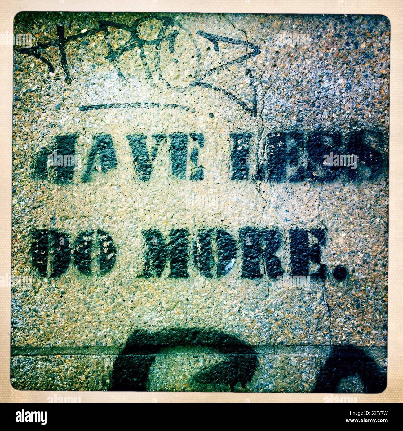 Have less Do more - Smartphone Captured Stock Image