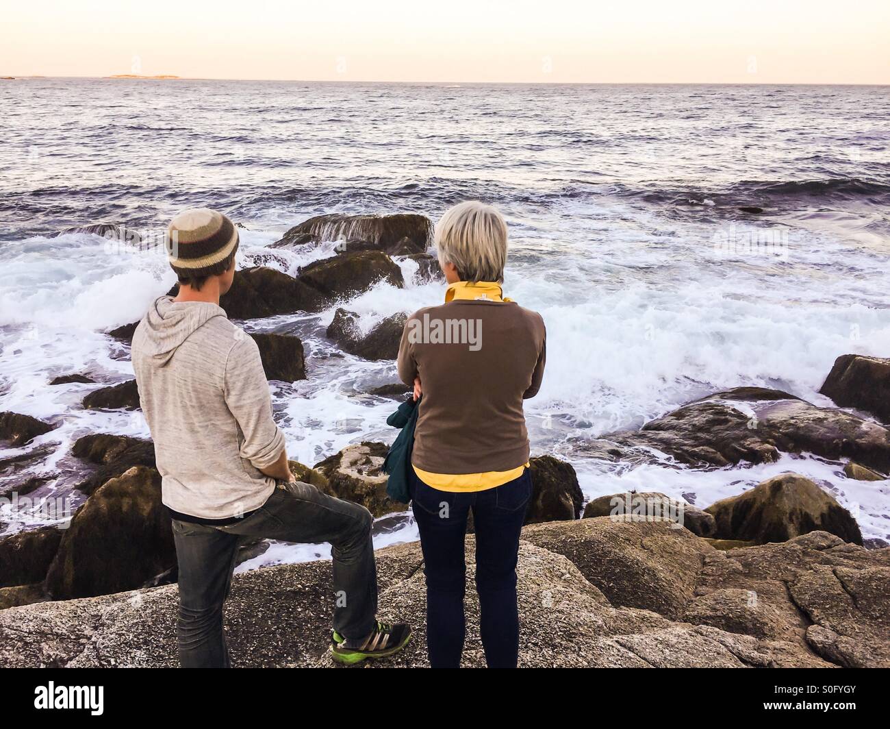 Beach at sunset - Smartphone Captured Stock Image
