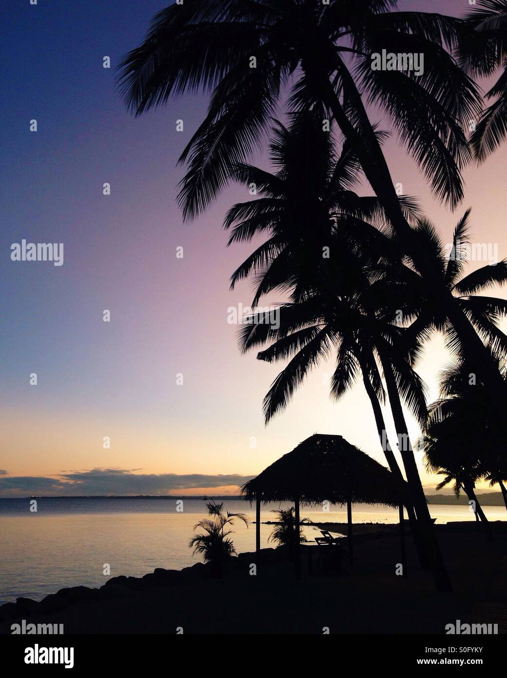 Fijian Sunrise Stock Photo