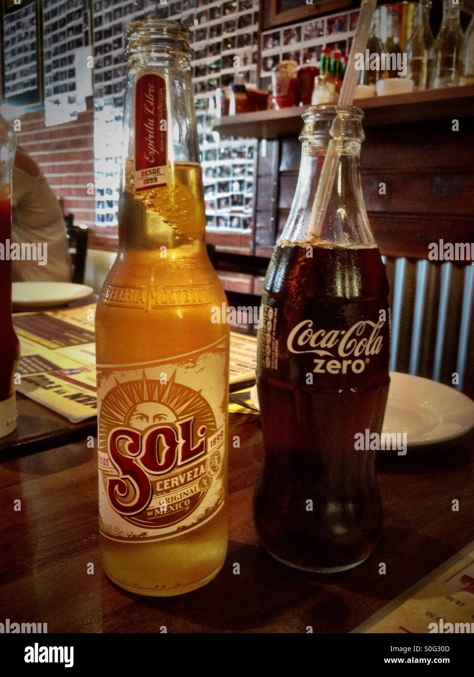 Lager and cola. - Smartphone Captured Stock Image