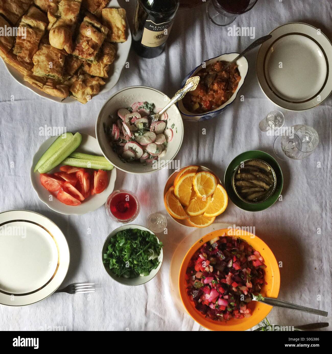 Russian feast - Smartphone Captured Stock Image