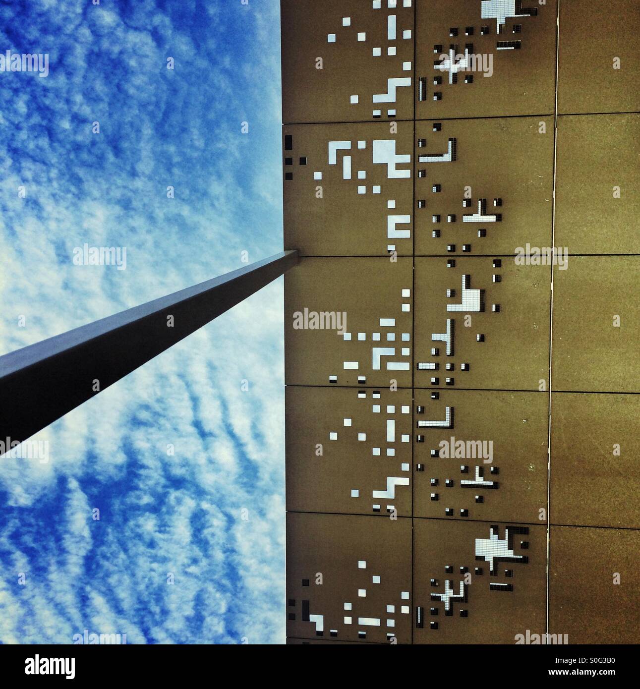 The newly designed roof of the visitor centre, Stonehenge - Smartphone Captured Stock Image