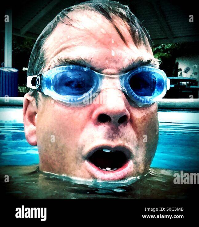 The swimmer. - Smartphone Captured Stock Image