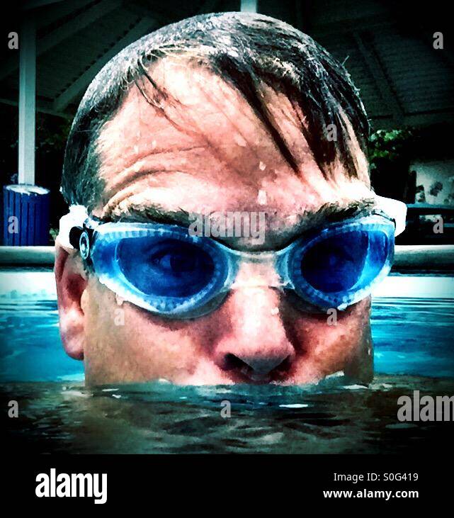 The swimmer. - Smartphone Captured Stock Image