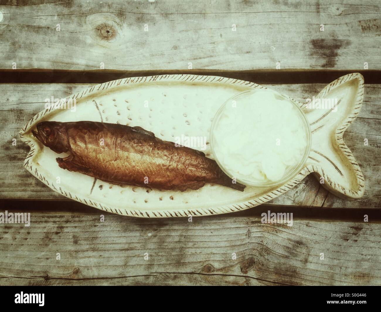 Smoked trout - Smartphone Captured Stock Image