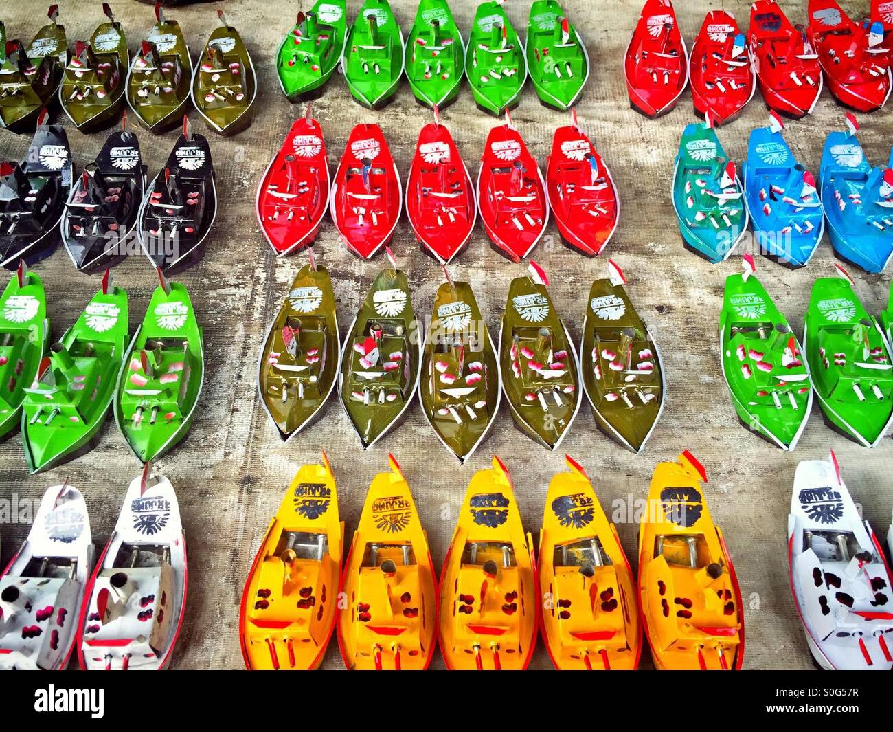 Tin Boat - Traditional Toys Stock Photo