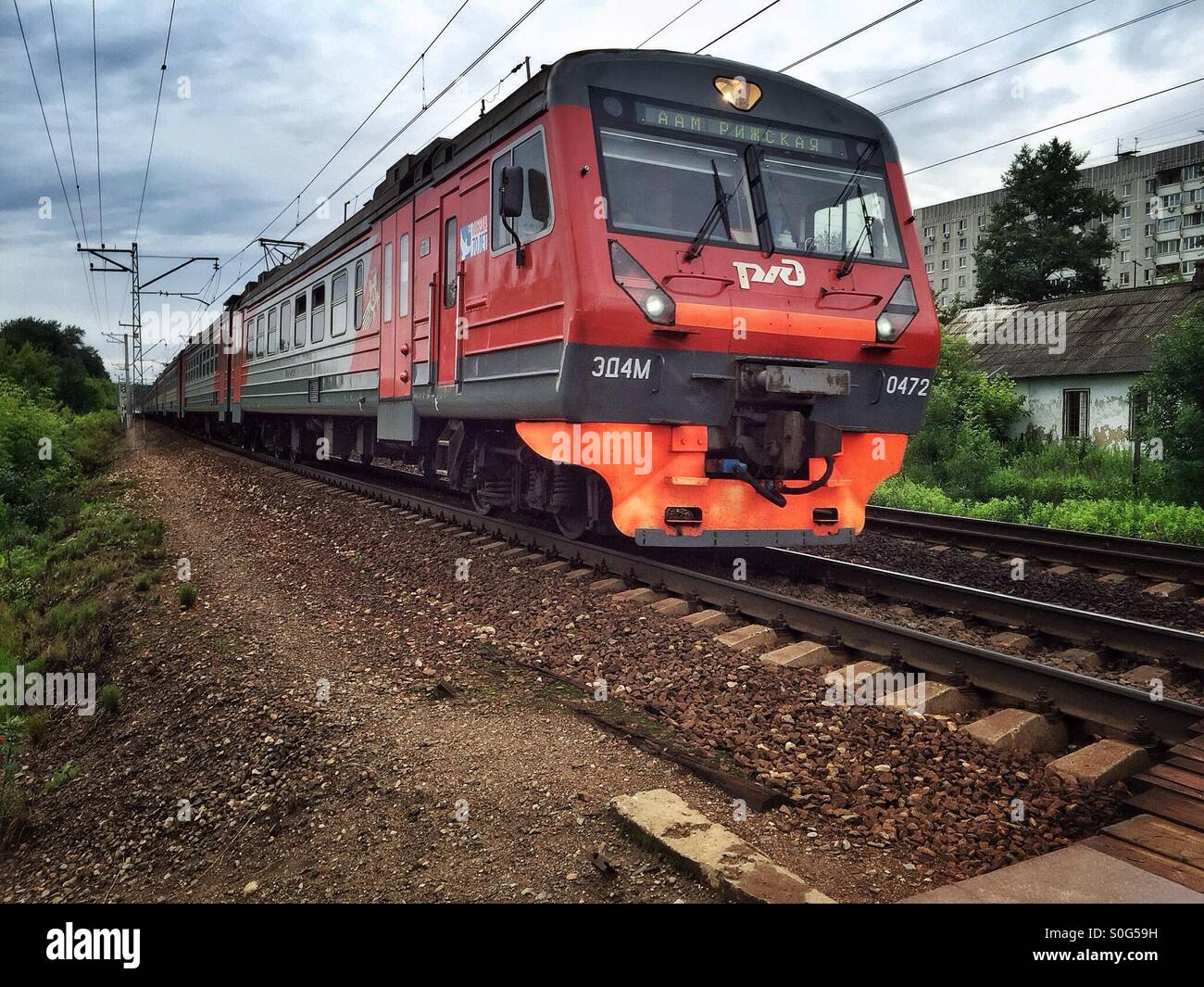 passenger train in Russia - Smartphone Captured Stock Image