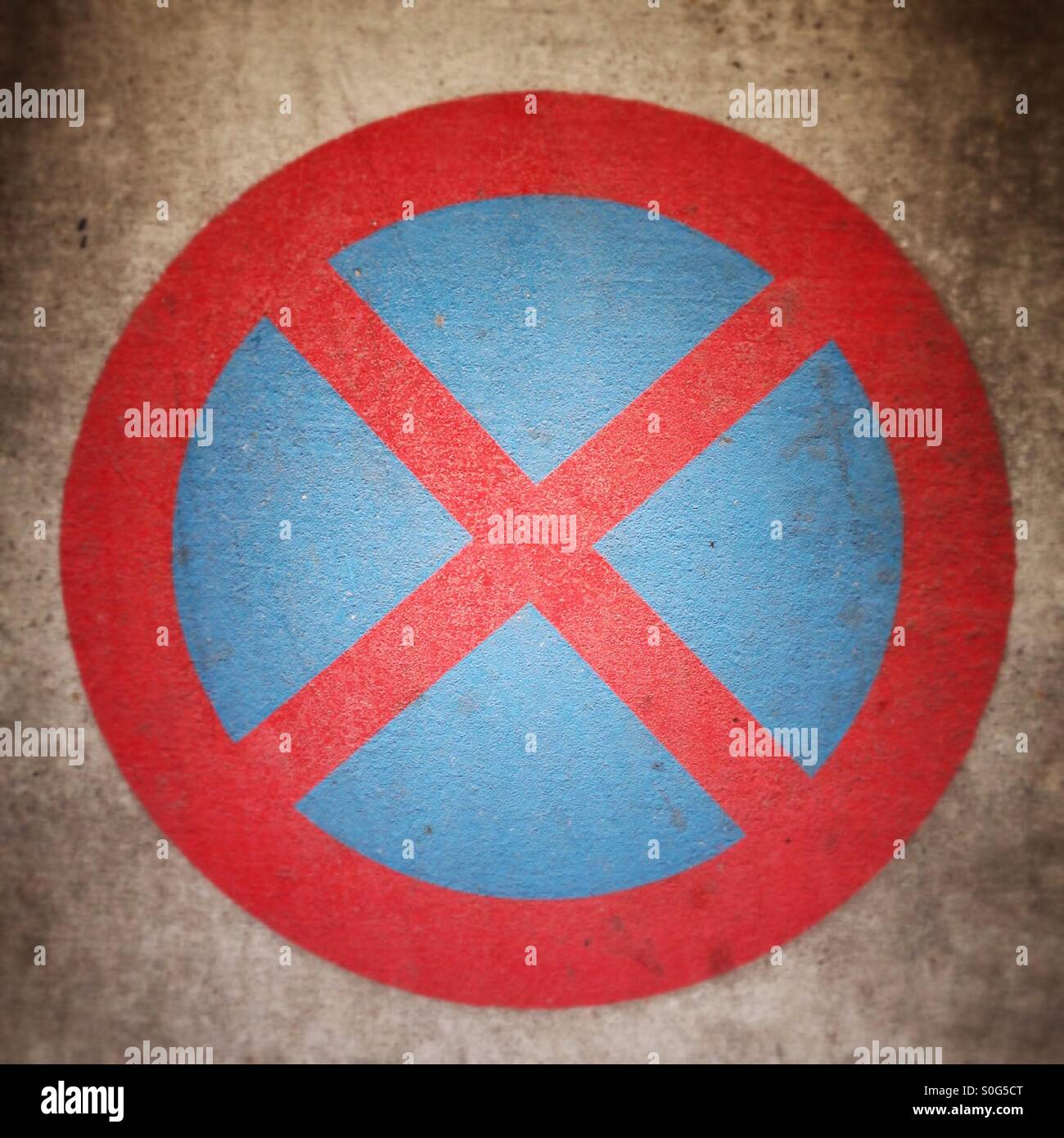 No parking Zone - Smartphone Captured Stock Image