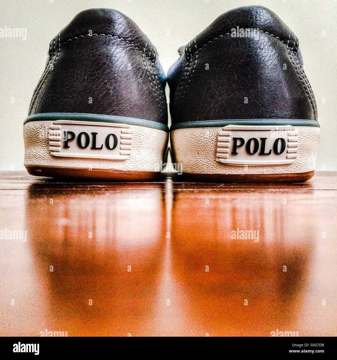 Polo Ralph Lauren shoes rear view Stock Photo - Alamy