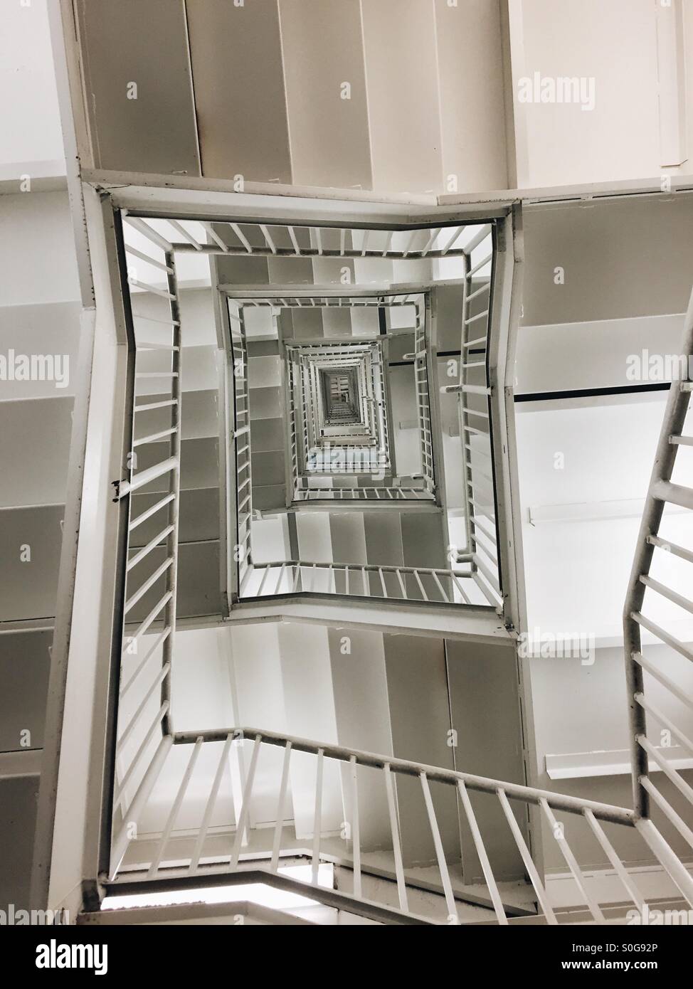 Escher's keep. Inception stairs. Stock Photo