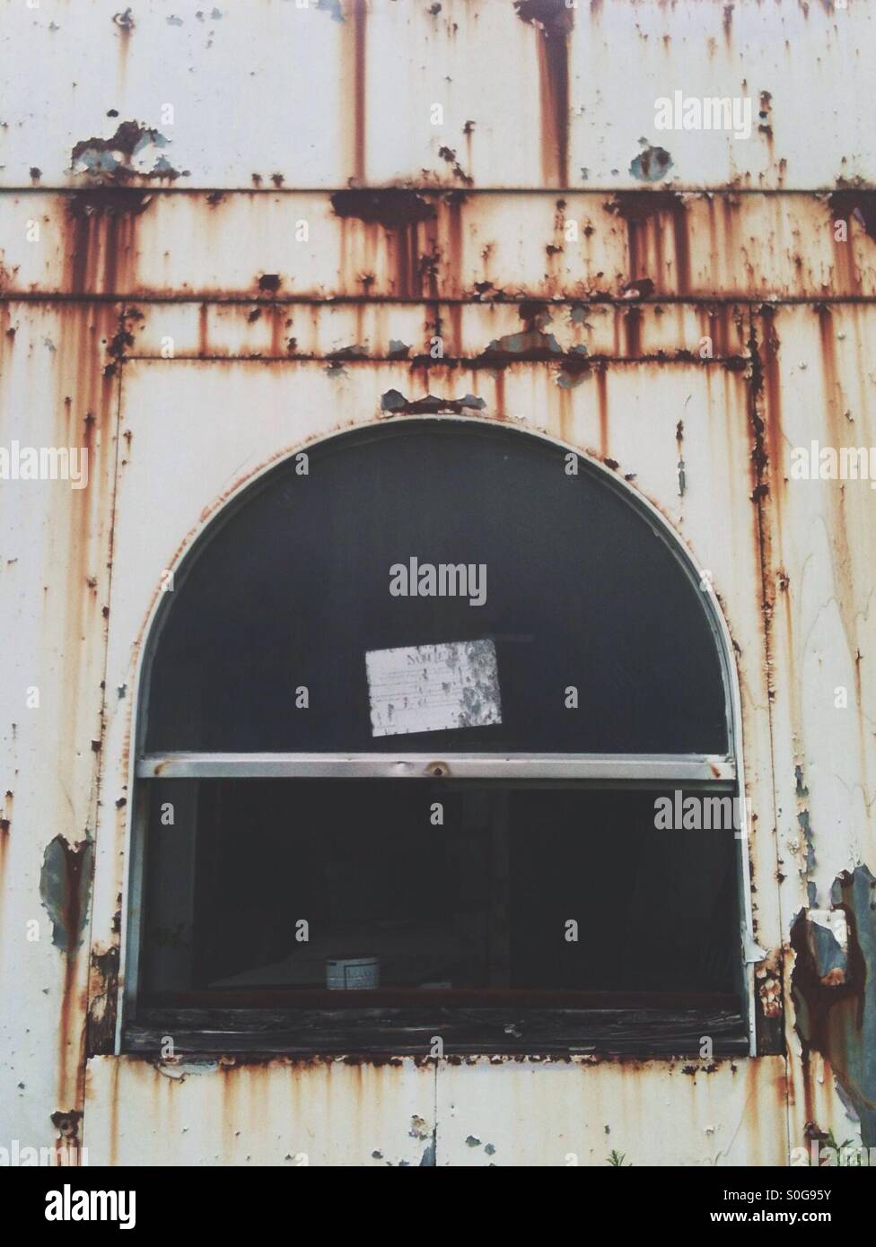 Rusted abandoned building and window Stock Photo - Alamy