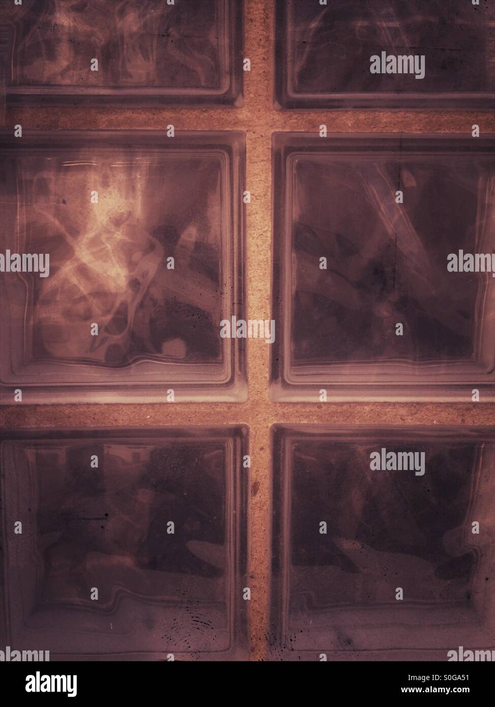 Window made from glass blocks making abstract pattern Stock Photo - Alamy