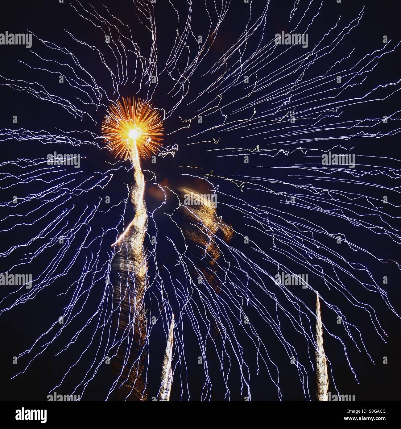 Fireworks - Smartphone Captured Stock Image