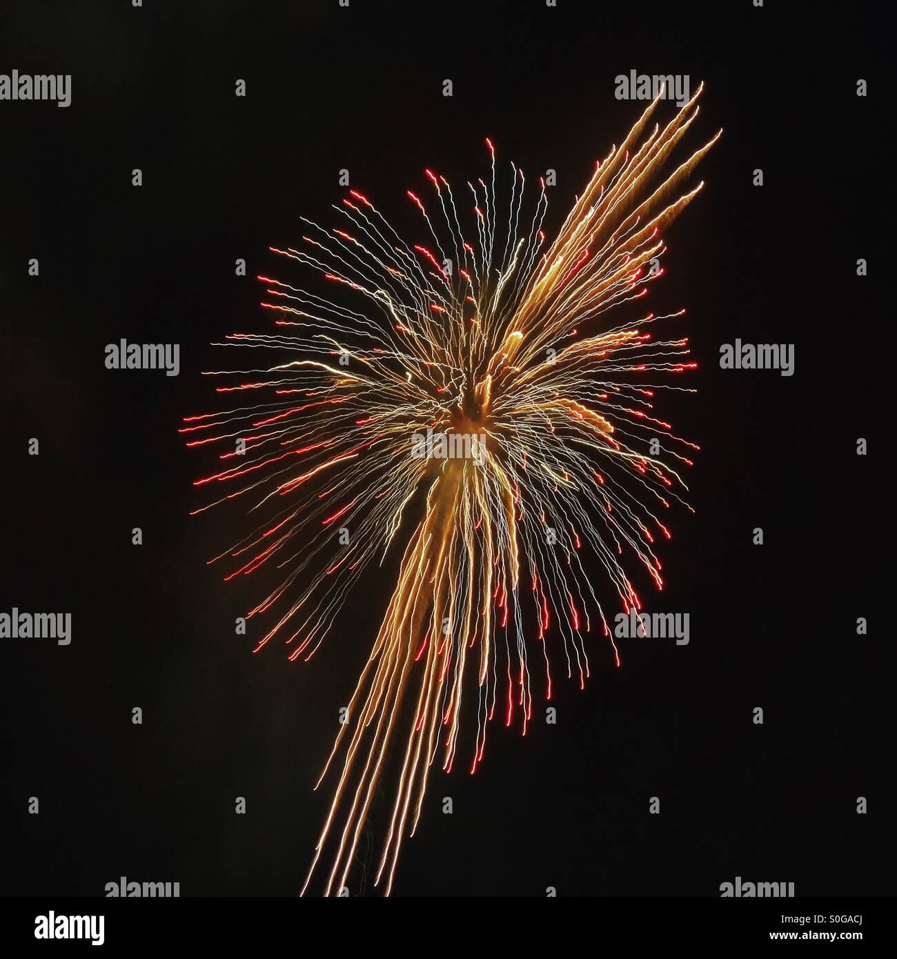 Fireworks burst - Smartphone Captured Stock Image