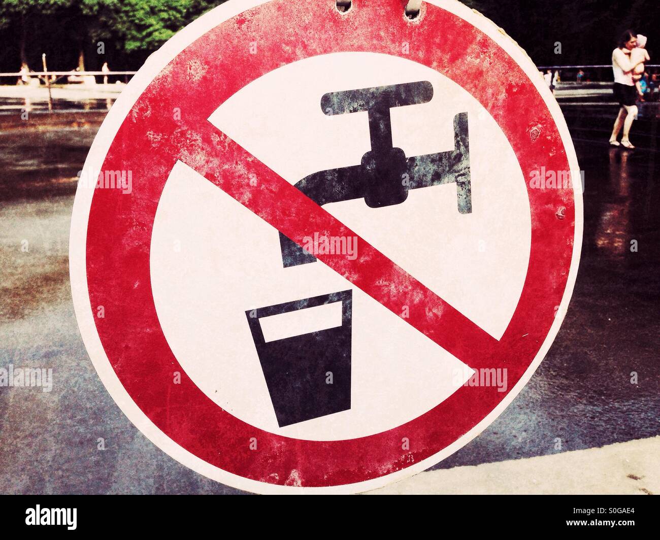 No drinking Water - Smartphone Captured Stock Image
