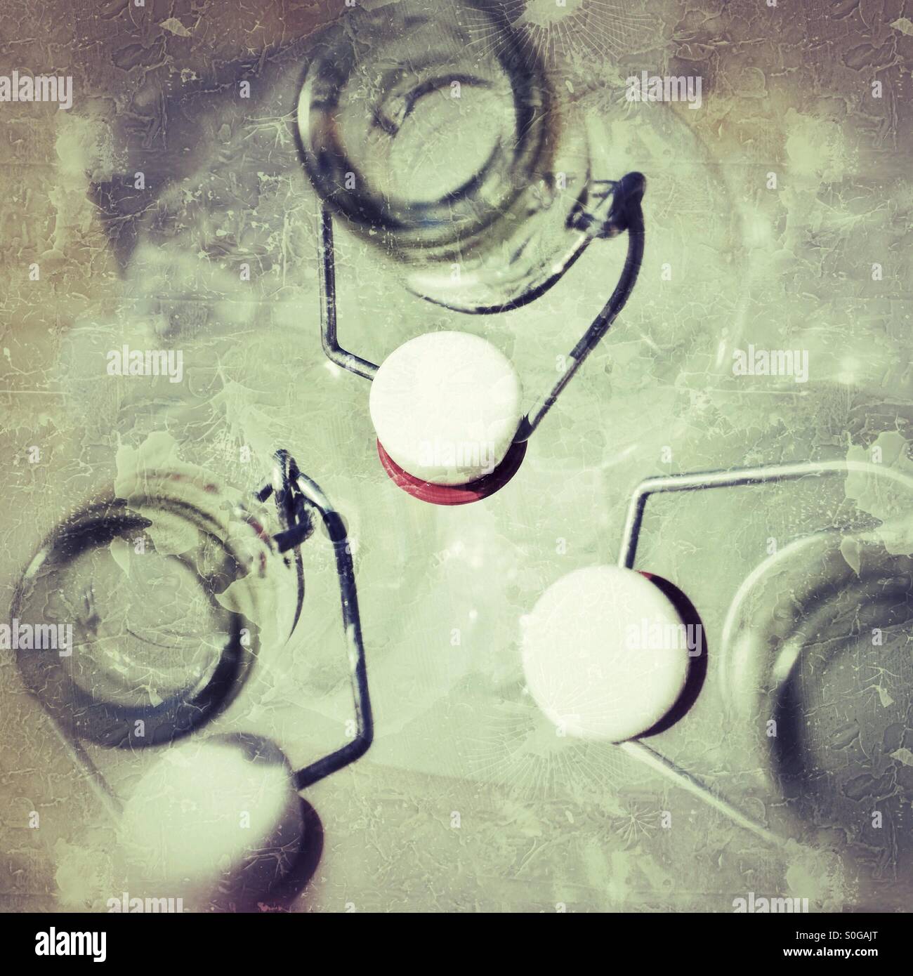 Water bottles on ice - Smartphone Captured Stock Image