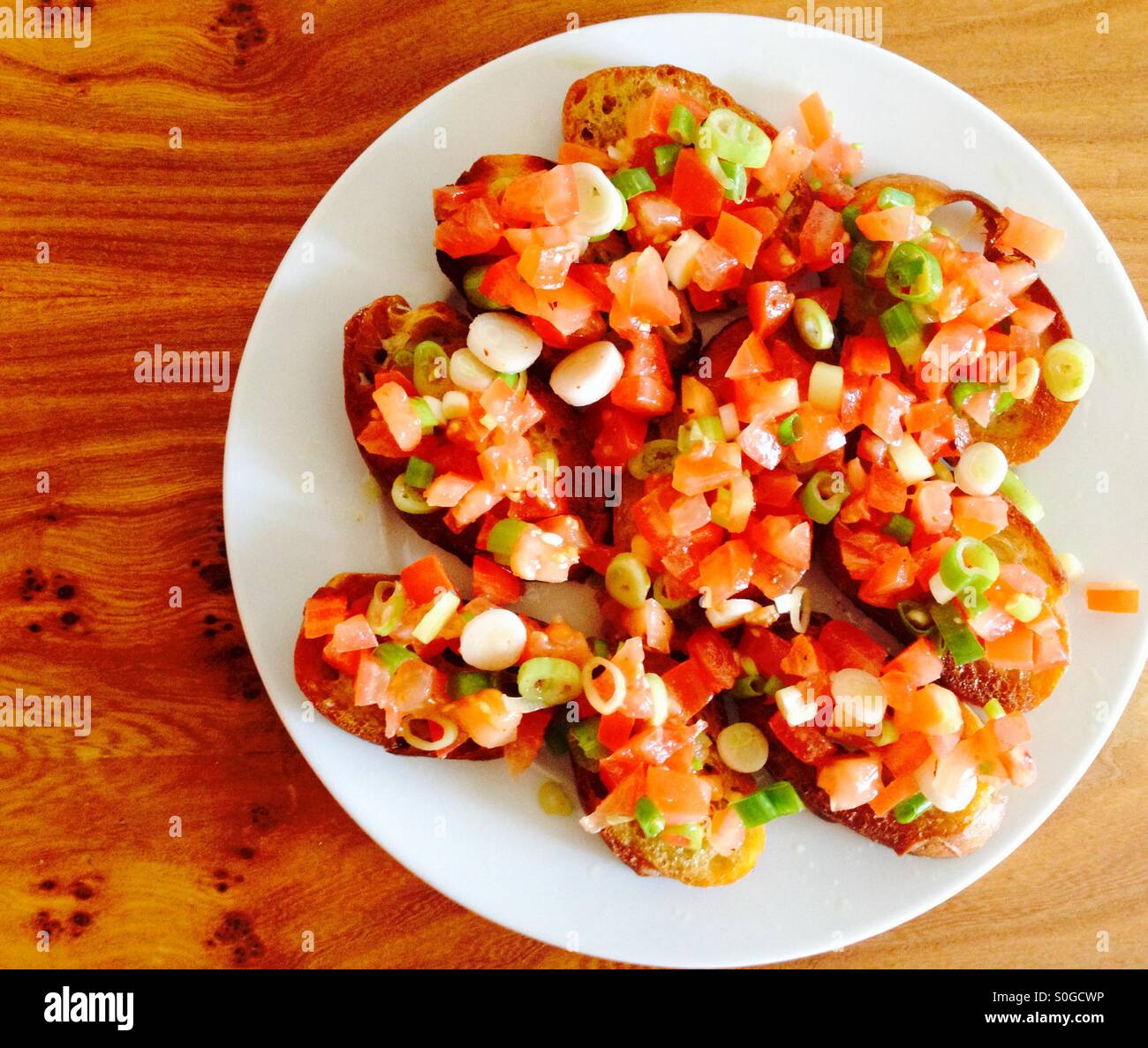 Bruschetta - Smartphone Captured Stock Image