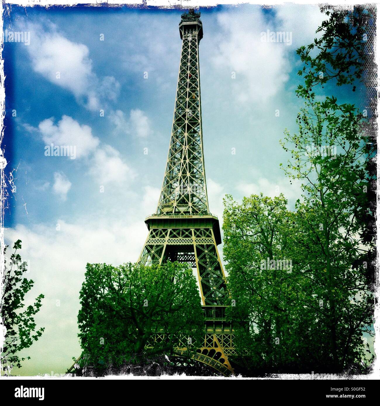 Eiffel Tower Paris - Smartphone Captured Stock Image