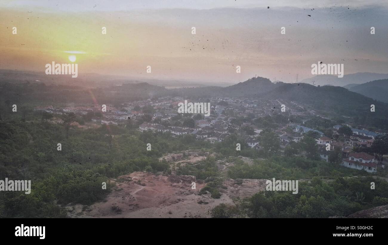 Sunset over the horizon. - Smartphone Captured Stock Image