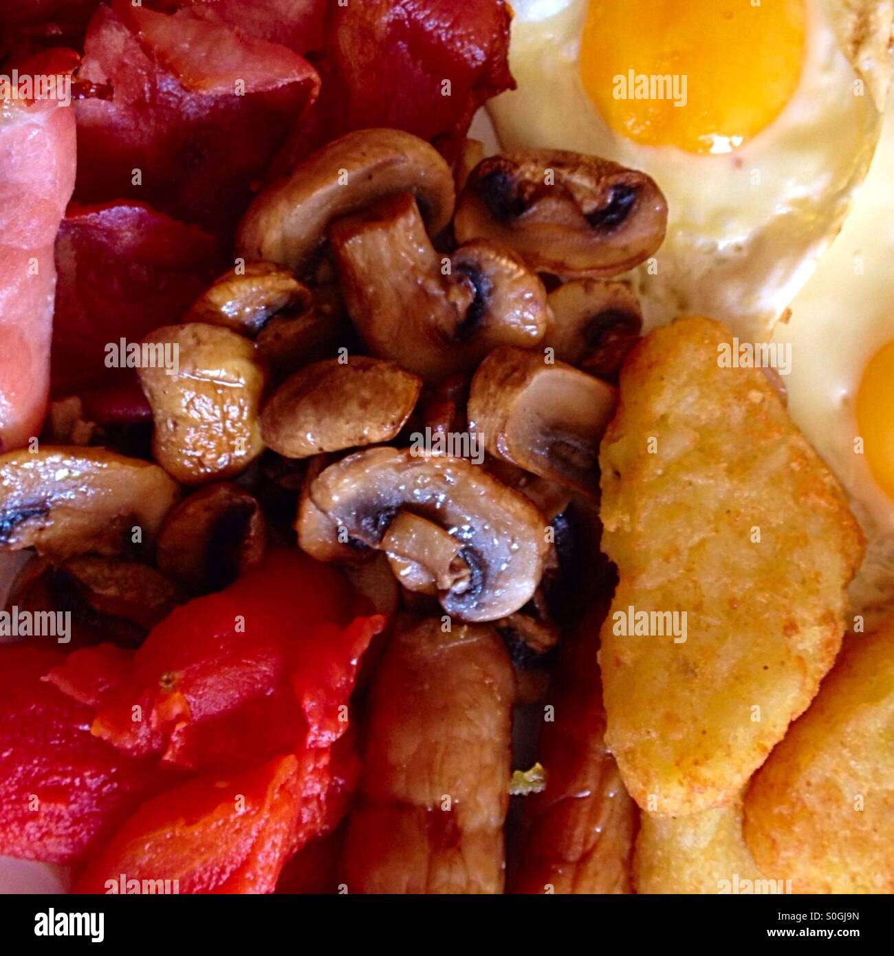 Full English breakfast - Smartphone Captured Stock Image