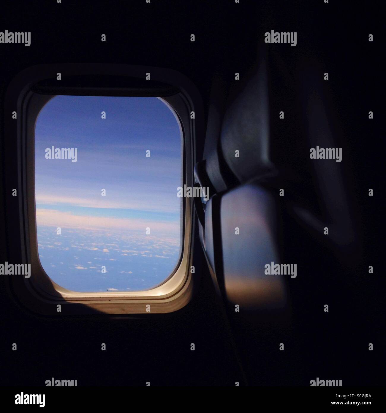 Airplane window - Smartphone Captured Stock Image