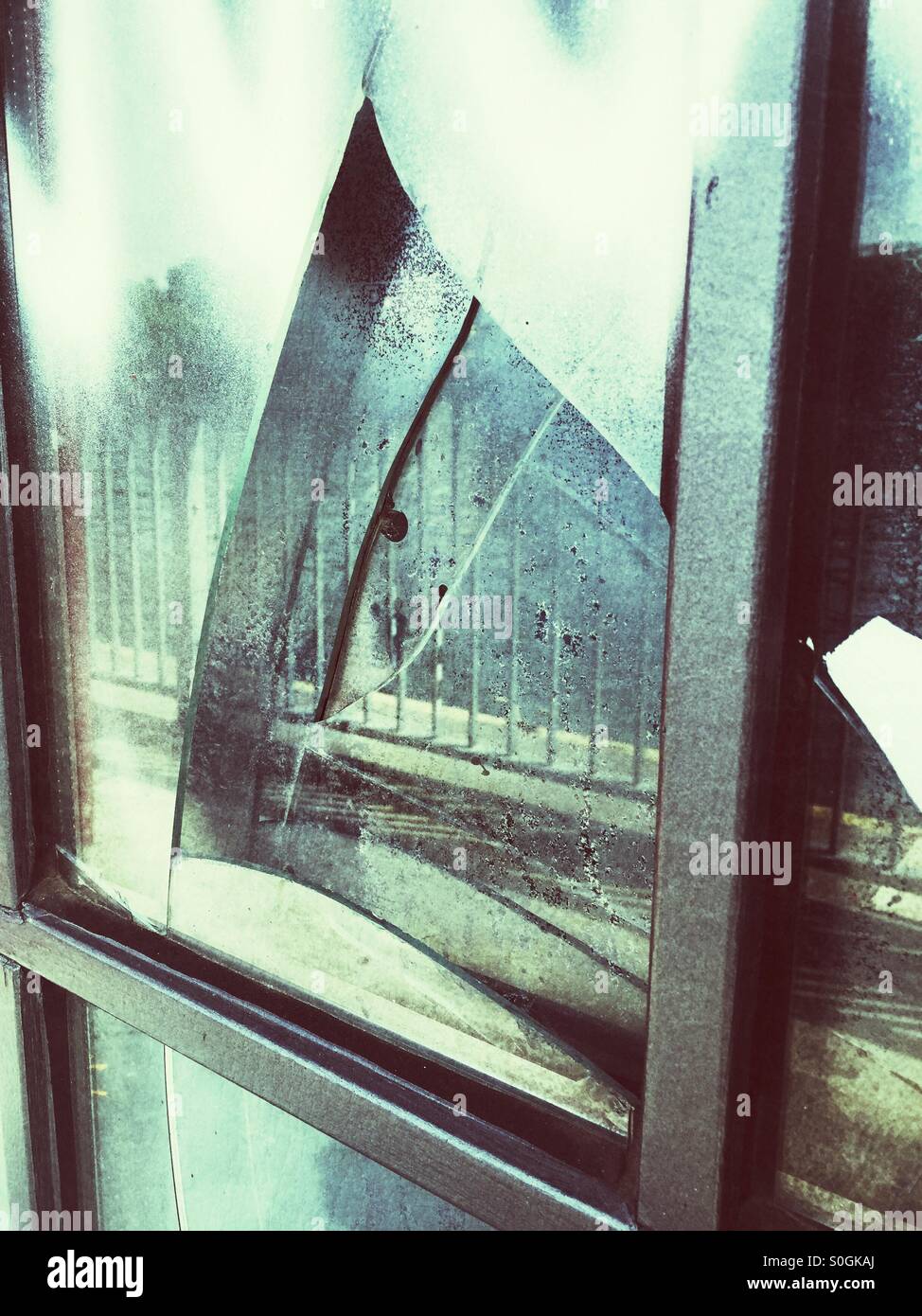 Broken glass - Smartphone Captured Stock Image