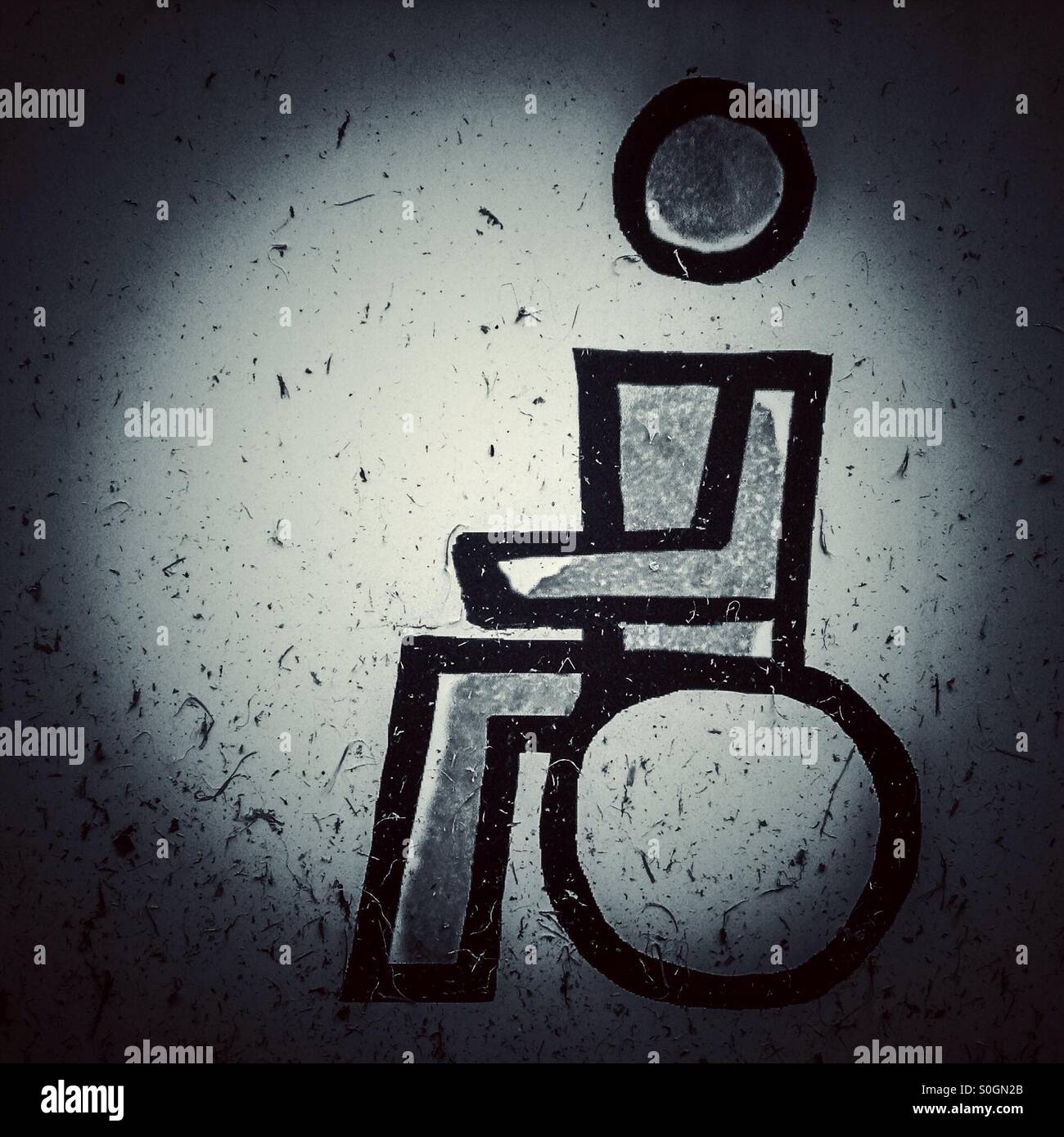 Handiccaped disabled sign - Smartphone Captured Stock Image