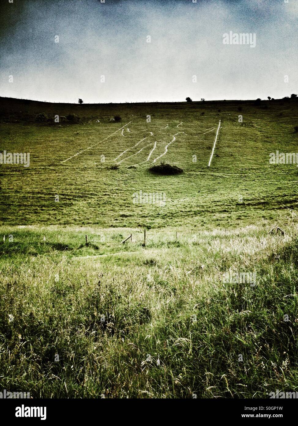 The Long Man of Wilmington - Smartphone Captured Stock Image