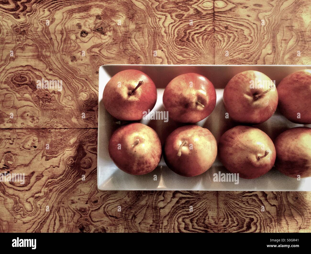 Pears on a wooden table - Smartphone Captured Stock Image