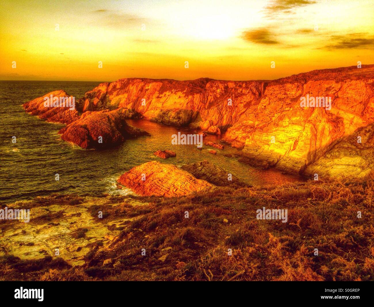 Cantabrian coast, Asturias Spain Stock Photo Alamy