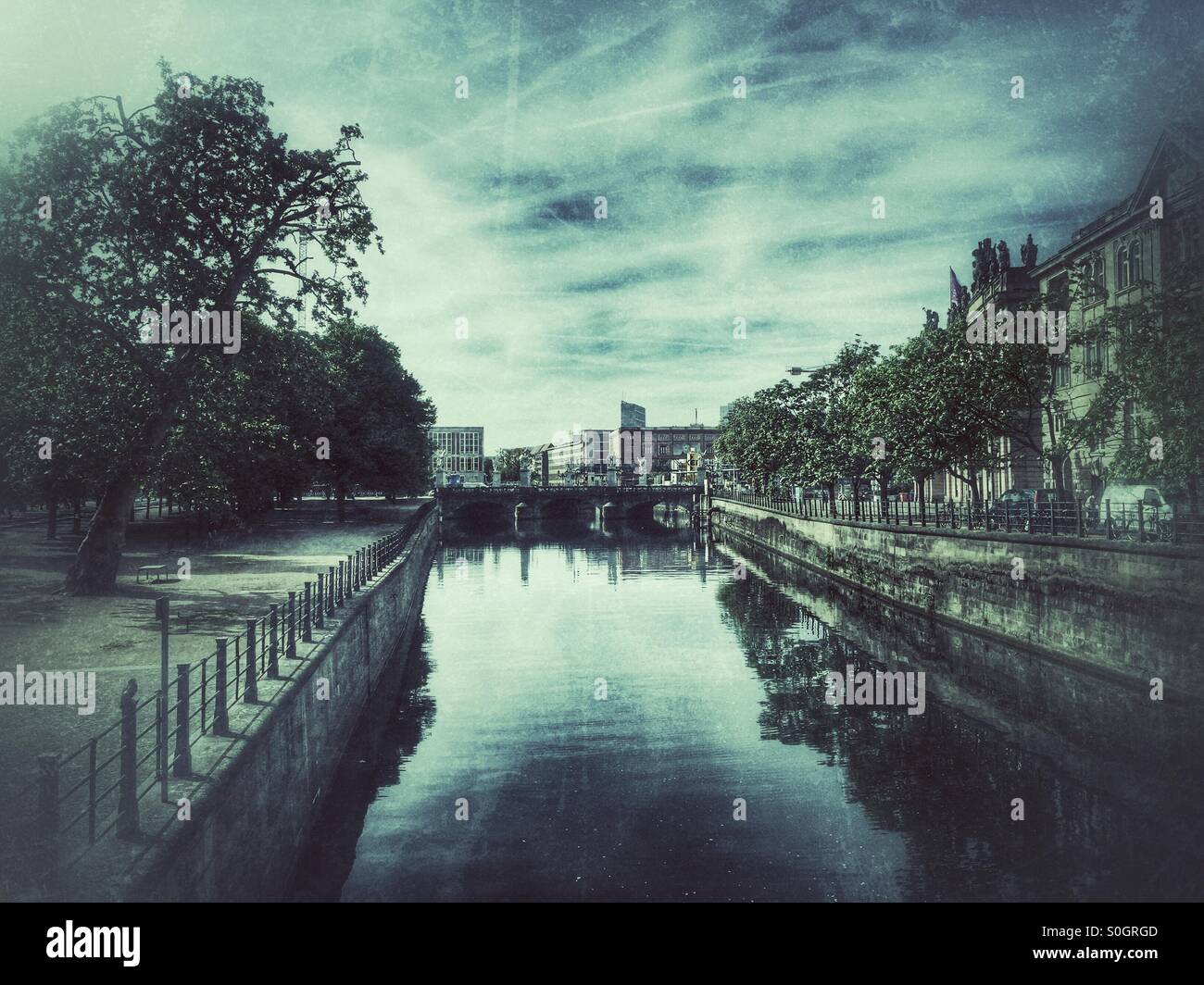 River spree Berlin - Smartphone Captured Stock Image