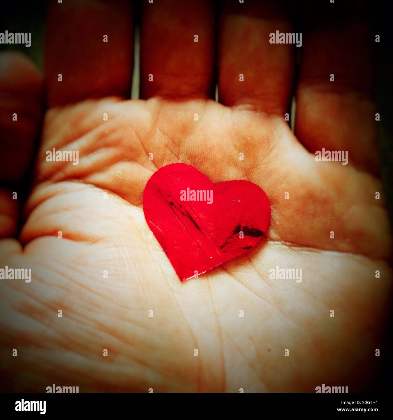 Hand Heart - Smartphone Captured Stock Image